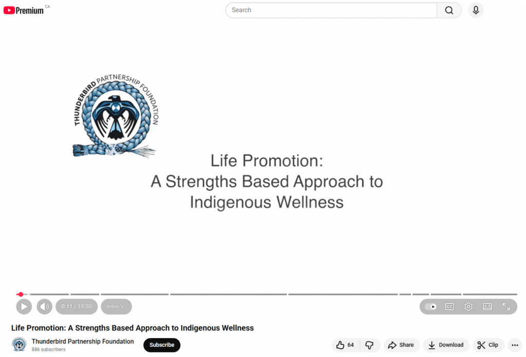 Life Promotion: A Strength-Based Approach to Indigenous Wellness – Thunderbird Partnership Foundation