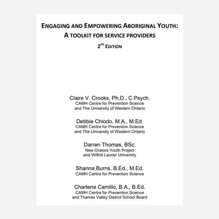 Engaging and Empowering Aboriginal Youth – A Toolkit for Service Providers