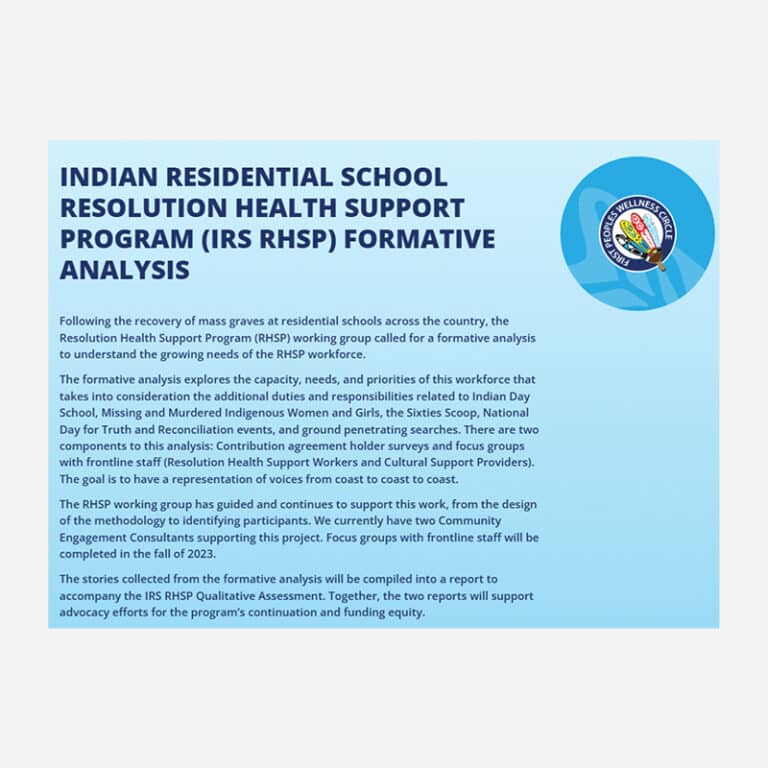 Indian Residential Schools Resolution Health Support Program