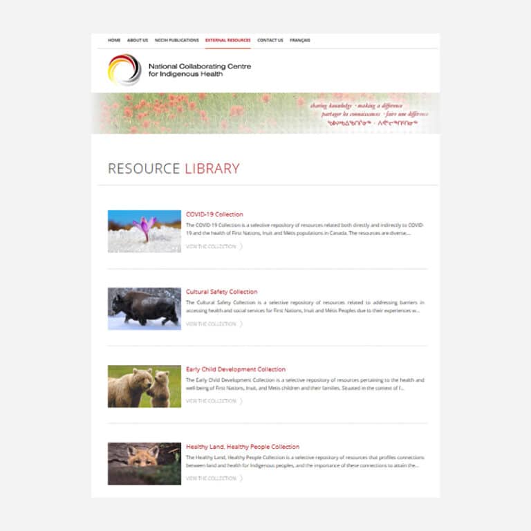 Resource Library: National Collaborating Centre for Indigenous Health