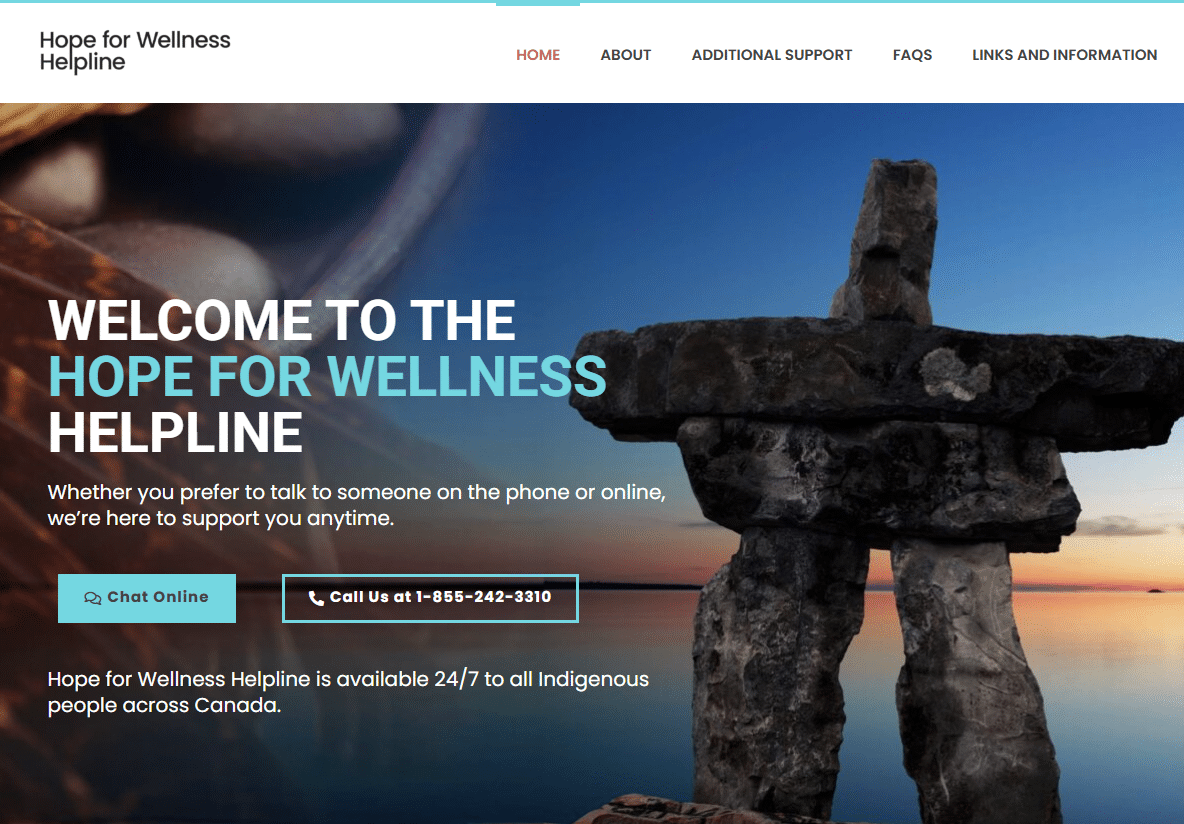 A Hope for Wellness Helpline