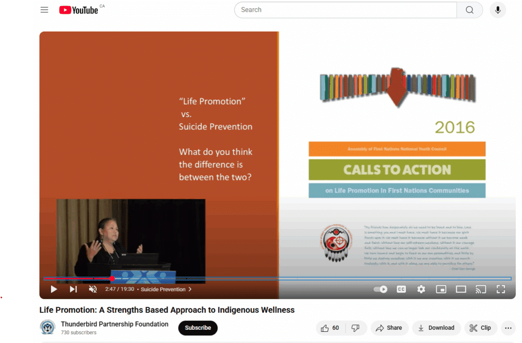 Life Promotion: A Strength-Based Approach to Indigenous Wellness – Thunderbird Partnership Foundation