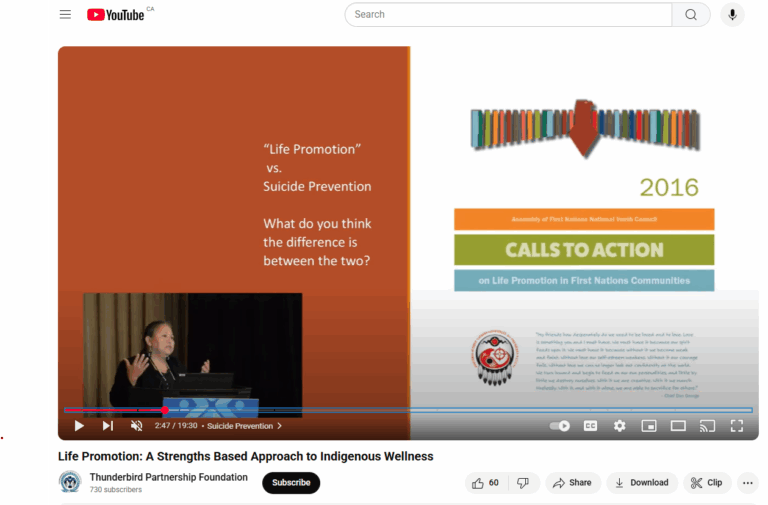 Life Promotion: A Strength-Based Approach to Indigenous Wellness – Thunderbird Partnership Foundation