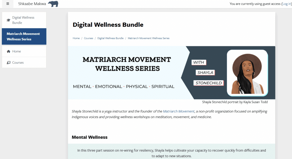 Matriarch Movement Wellness Series – Shkaabe Mawka