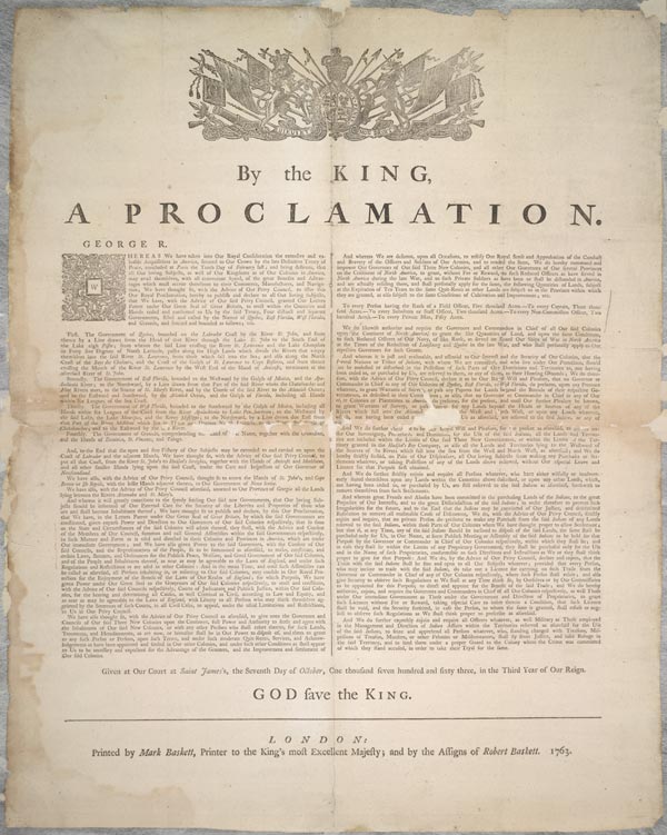 Royal Proclamation, 1763, University of British Columbia