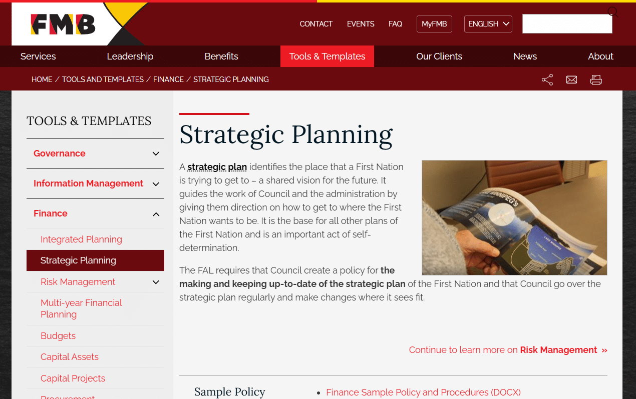 Strategic Planning &#8211; First Nations Financial Management Board