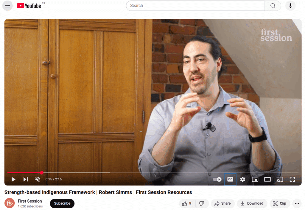 Strength-based Indigenous Framework – Robert Simms – First Session Resources