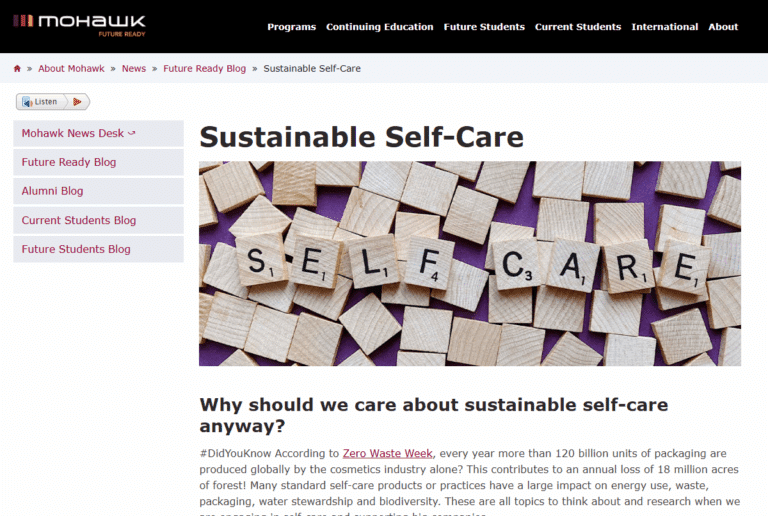 Sustainable Self-Care