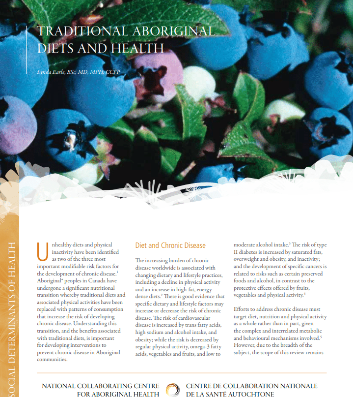 Traditional Aboriginal Diets and Health