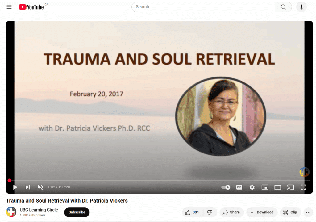 Trauma and Soul Retrieval – with Dr. Patricia Vickers