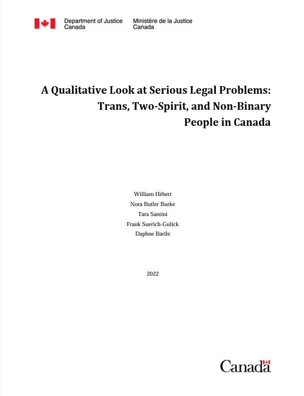 Justice Canada – Trans, Two-Spirit, and Non-Binary People in Canada (Qualitative Report)