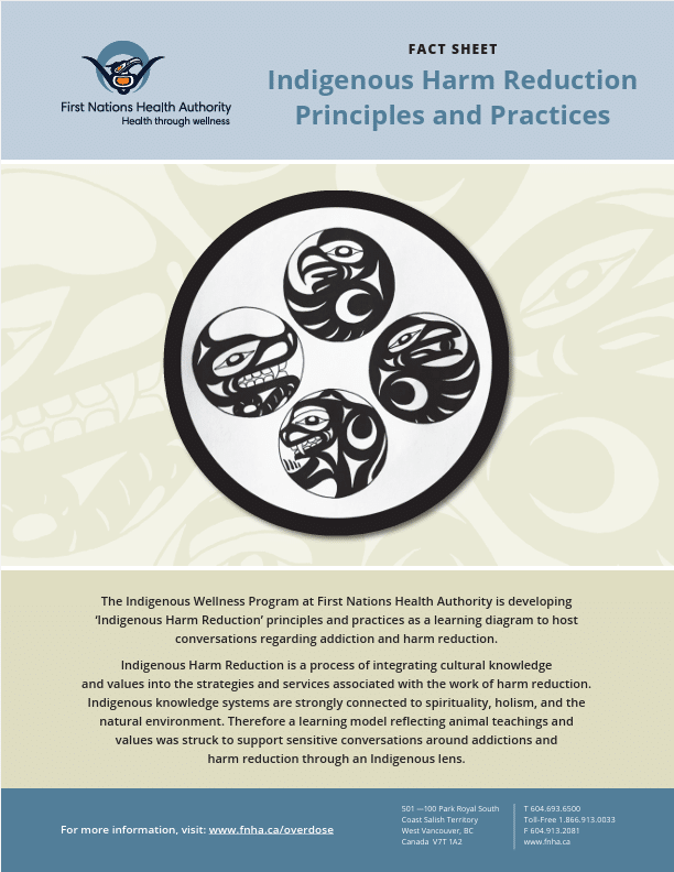 First Nations Health Authority: Indigenous Harm Reduction Principles and Practices (Fact Sheet)