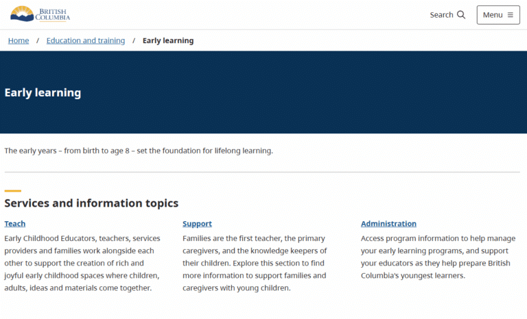Early Learning Framework (Indigenous Focus Addendum) – BC Government ...