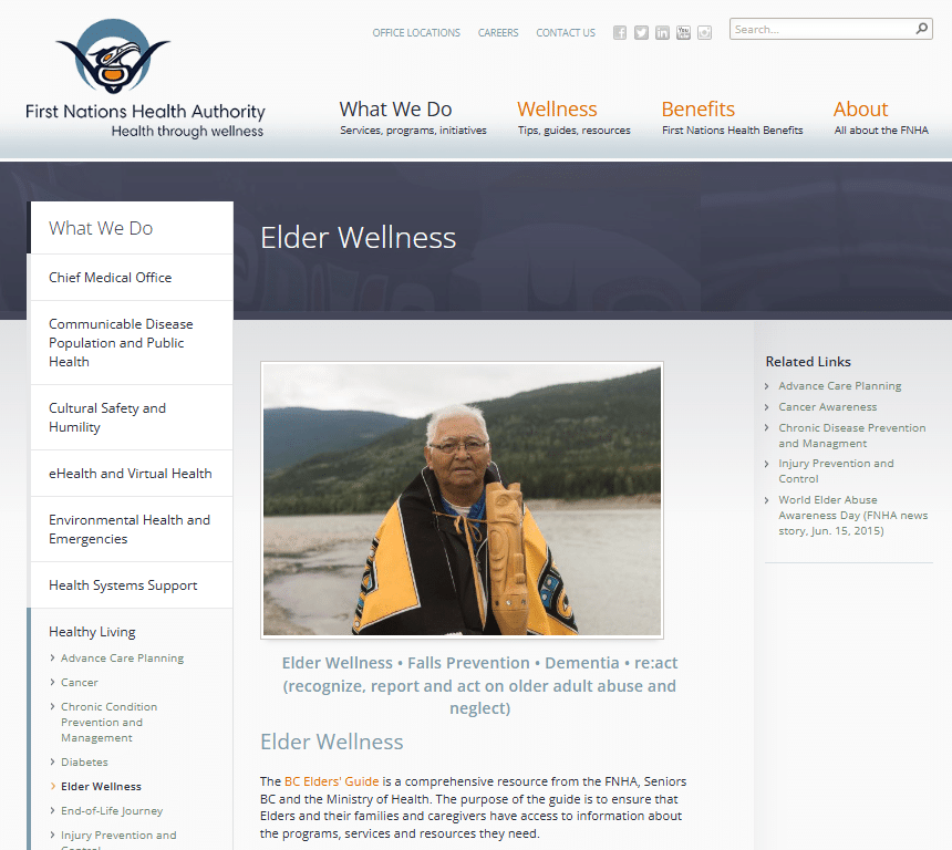 Elder Wellness – First Nations Health Authority (FNHA)